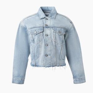 NWT - Boyish the Harvey Oversized Cropper Cutoff Denim Jacket - Small